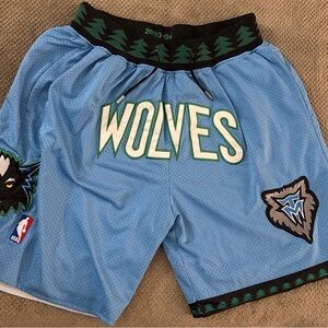 Just Don Vintage Minnesota Timberwolves Tree Edition Shorts
